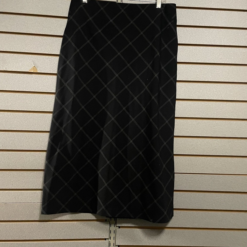 Marissa Christina Women's Sz 14‎ Black Diamond Print  Long Skirt